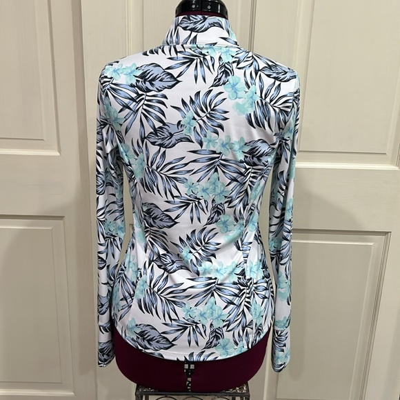 Tommy Bahama Golf Stretch Tropical Print 1/3 Zip - Size S/P - Picture 4 of 14